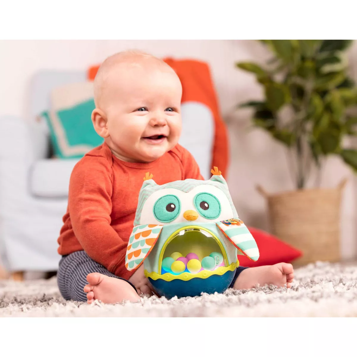 B. toys Roly-Poly Baby Toy - Owl Be Back