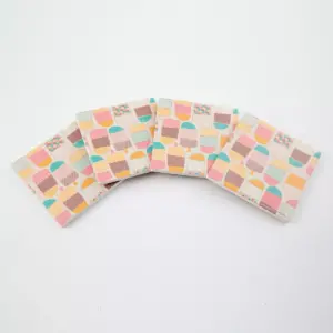 4pk Ceramic Cartoon Popsicle Print Coasters - Thirstystone