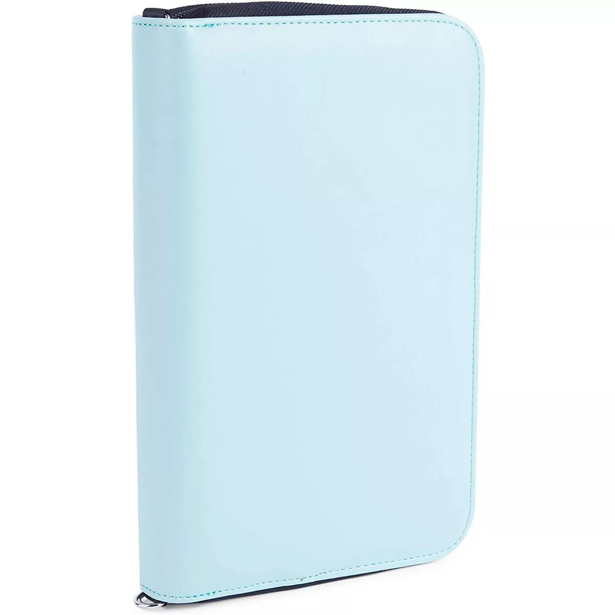 Juvale 4 Pack Mint RFID Family Passport Holder, Travel Wallet with Pen and Straps (10.3 x 6.3 in)