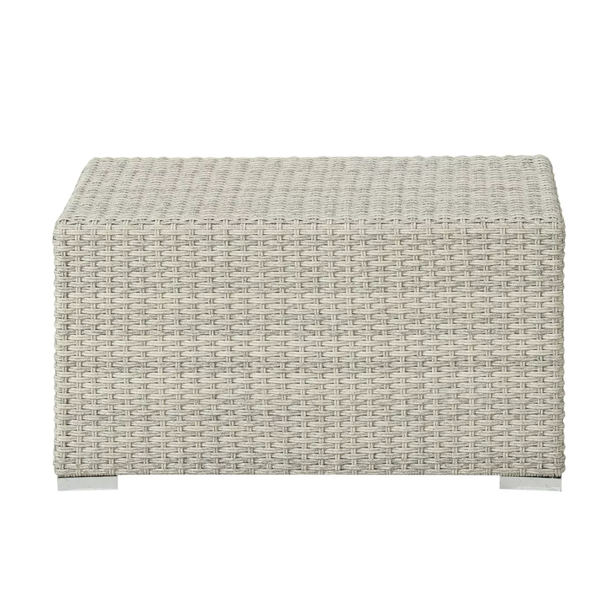 5pc Wicker Rattan Seating Set with Blue Cushions - Accent Furniture