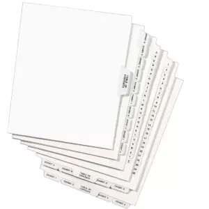Avery-Style Legal Exhibit Side Tab Divider Title: 126-150 Letter White 01335