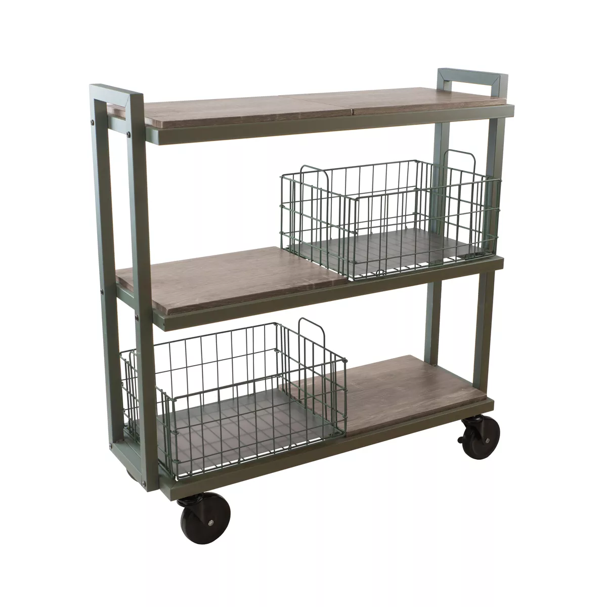 Cart System with wheels 3 Tier Green - Atlantic