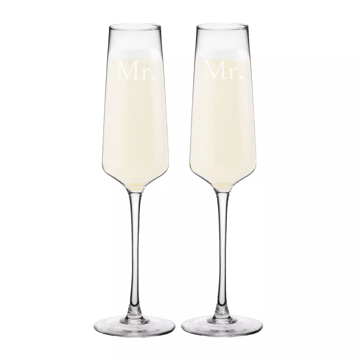 9.5oz "Mr. and Mr" Wedding Champagne Estate Glasses