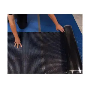 QuietWarmth QWARM3X10F120 3 Foot by 10 Foot 30 Square Feet 120 Volt Easy to Install Electric Floating Floor Heating System, Black