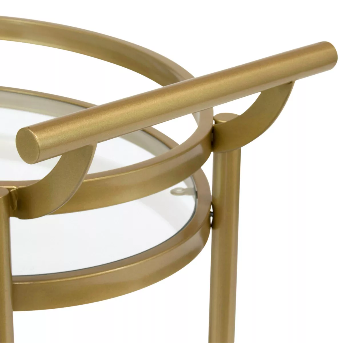 Palazzo Bar Cart with Clear Glass Gold - Studio Designs Home