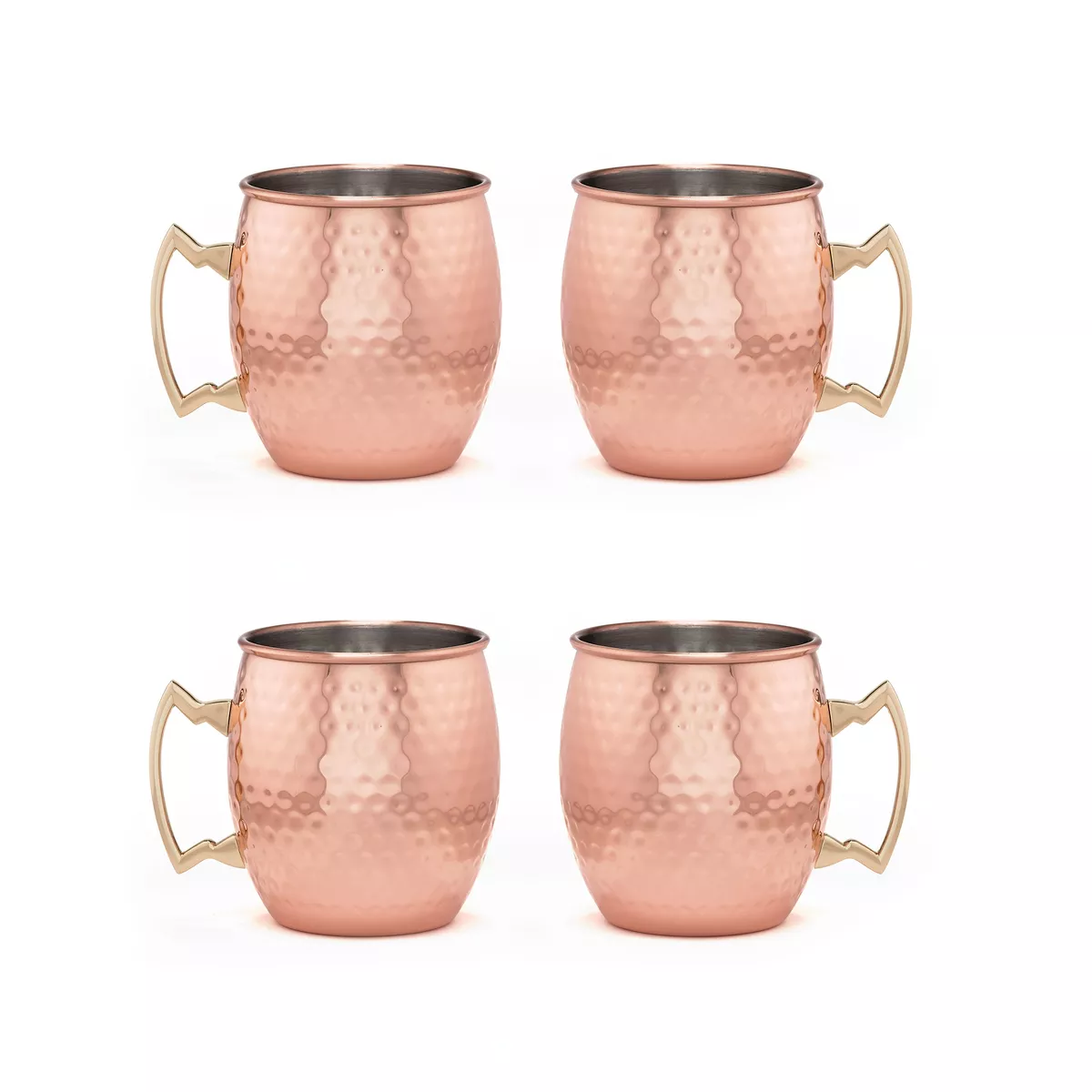 Cambridge Silversmiths 19.5oz 4pk Copper Hammered Moscow Mule Mugs