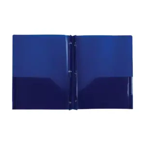 Staples 2-Pocket Fasteners Folder Navy (26389) 970158