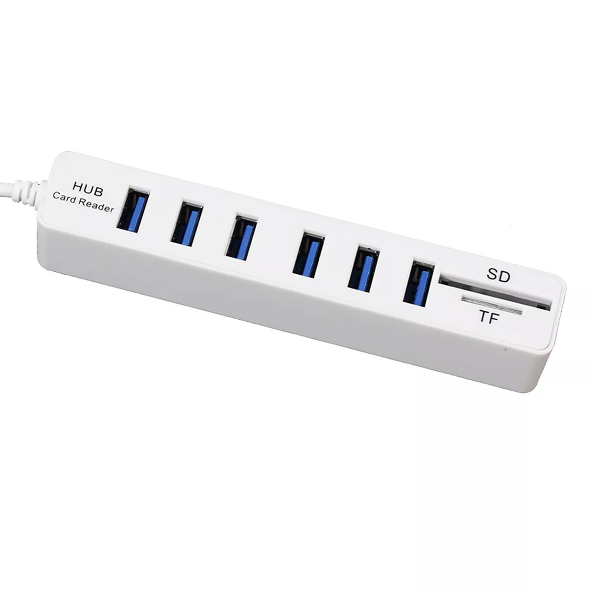 6 Port USB Hub with SD and TF Card Reader
