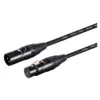 Monoprice Starquad XLR Microphone Cable - 3 Feet - Black | XLR-M to XLR-F, 24AWG, Optimized for Analog Audio - Gold Contacts - Stage Right Series