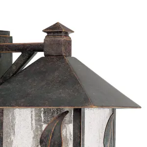 Franklin Iron Works Farmhouse Outdoor Wall Light Fixture French Bronze Lantern 10 1/2