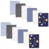Hudson Baby Infant Boy Cotton Flannel Burp Cloths Bundle, Solar System, One Size