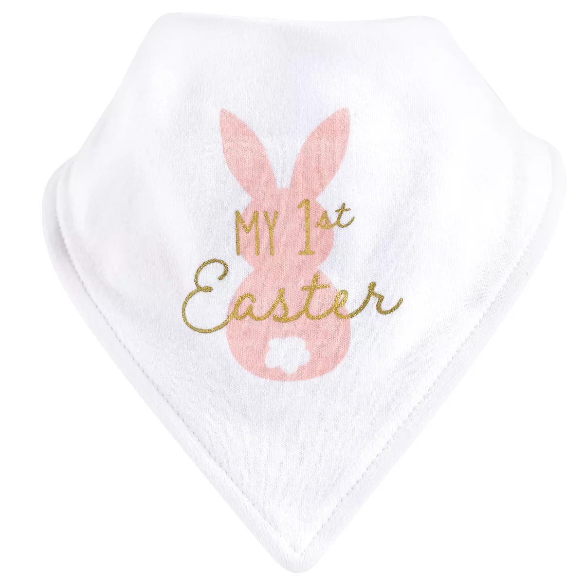 Hudson Baby Infant Girl Cotton Bib and Sock Set 5pk, Girl First Easter, One Size