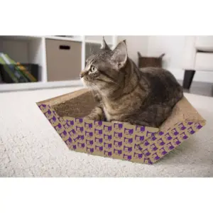 SmartyKat Super Scratcher Chaise Catnip Infused Corrugate Cat Scratcher and Bed