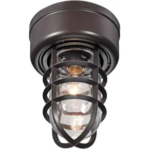 John Timberland Nautical Outdoor Ceiling Light Fixture Bronze Cage 10 3/4
