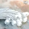 King Canopy 8'' White Ball Bungee Straps - 50pk