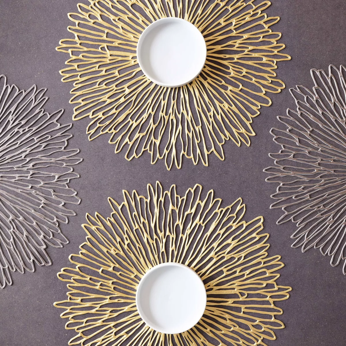 4pk Pressed Bloom Gilded Placemats - Chilewich