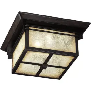 Franklin Iron Works Mission Outdoor Ceiling Light Fixture Walnut Bronze 15