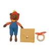 Manhattan Toy Petit Botaniste Bear Doll, Soft Book, and Wooden Teether Baby Soothing Gift Set
