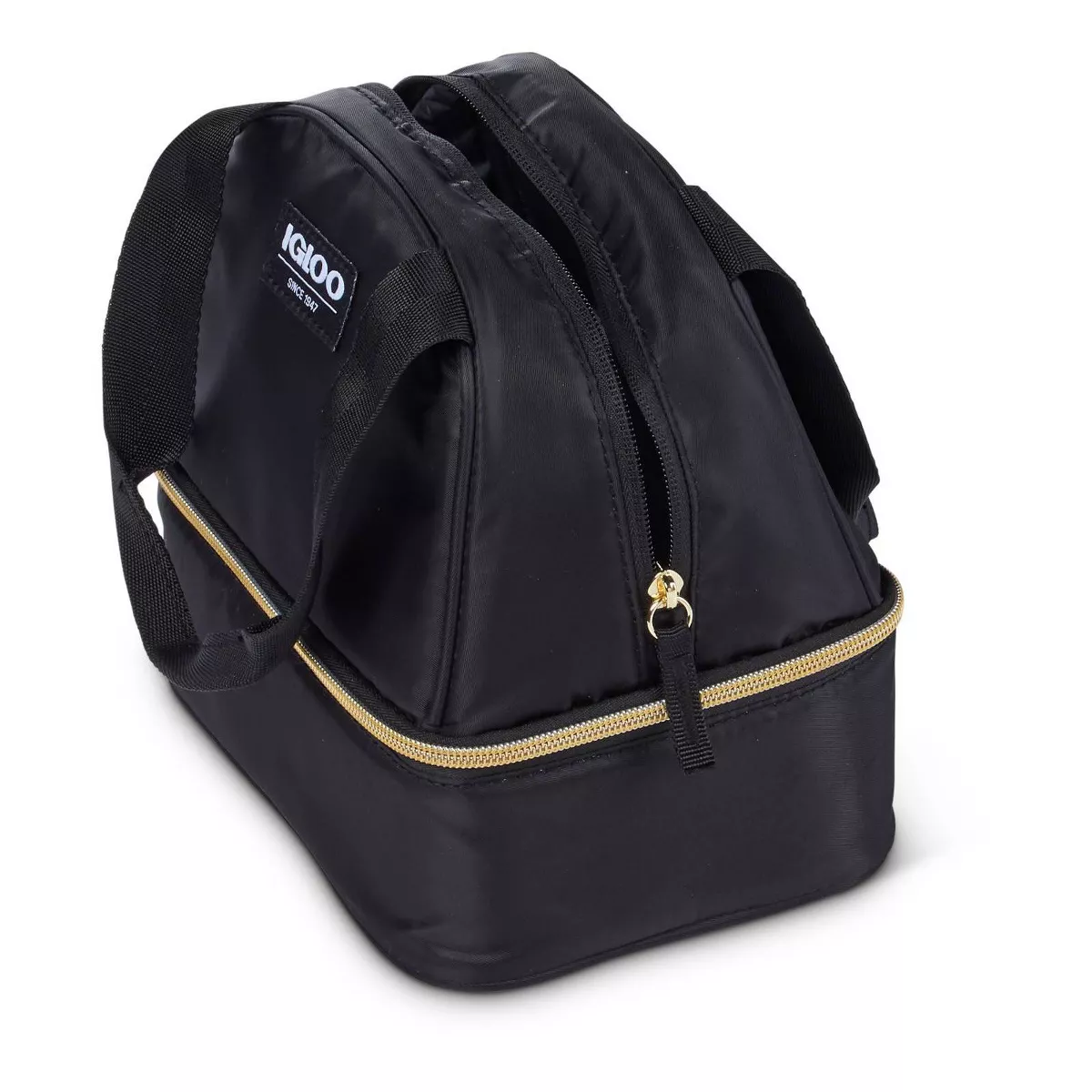 Igloo Sport Luxe Mini Dual Compartment Lunch Bag - Black/Gold