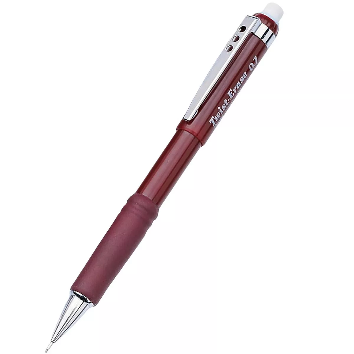 Pentel Twist-Erase III Mechanical Pencil 0.7 mm Burgundy Barrel QE517B