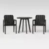 3pc Wood Patio Bistro Set - Black - Smith & Hawken™