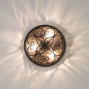 John Timberland Rustic Farmhouse Outdoor Ceiling Light Fixture Dark Walnut 15
