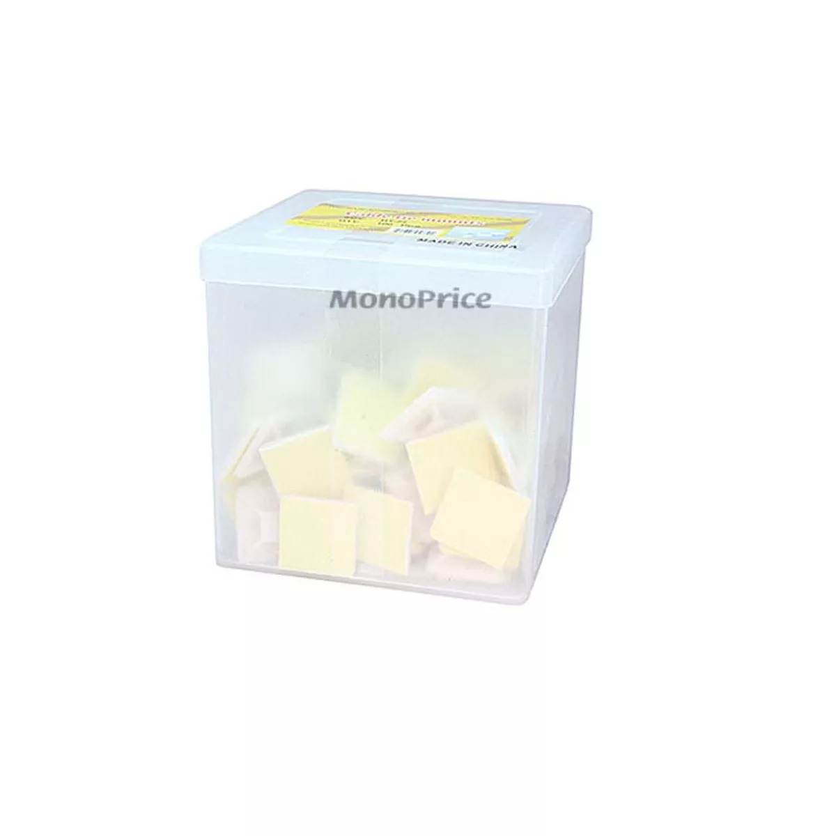 Monoprice Cable Tie Mounts - 25x25mm - White | 100 Pcs/Pack