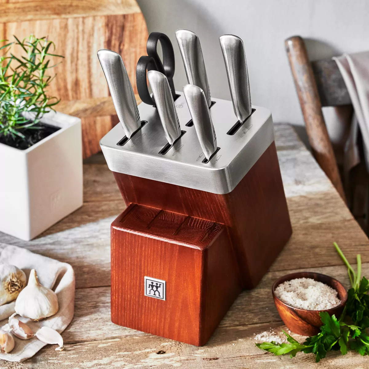 ZWILLING Twin Fin II 7-pc Self Sharpening Knife Block Set