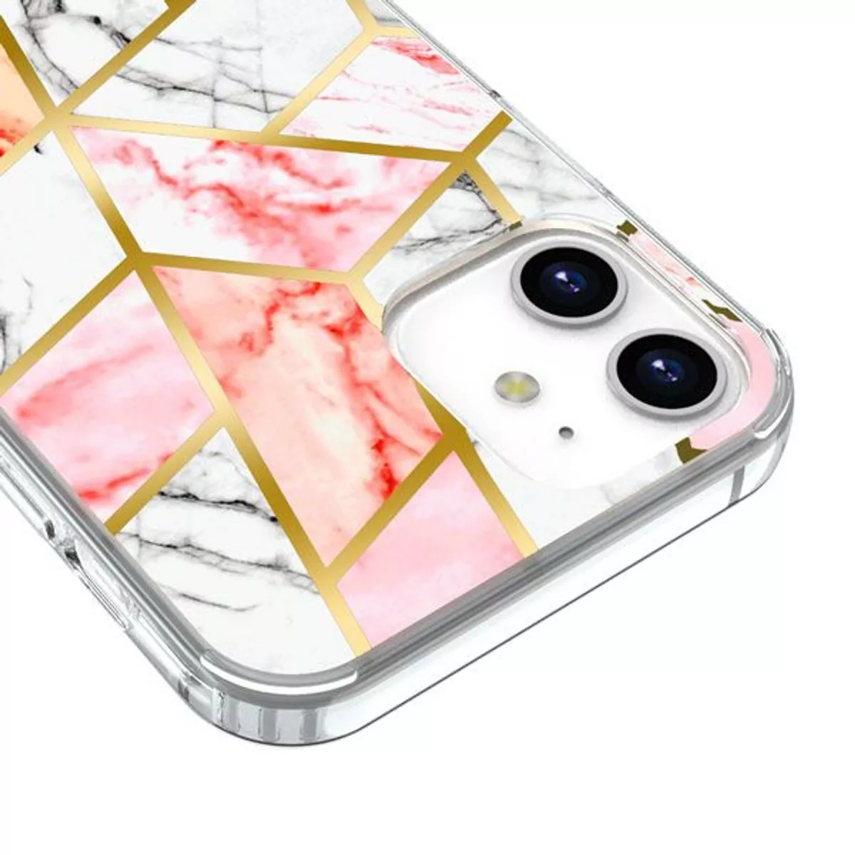 Fusion Protector Marbling Hard Hybrid Electroplated TPU Case For Apple iPhone 12 Mini (5.4