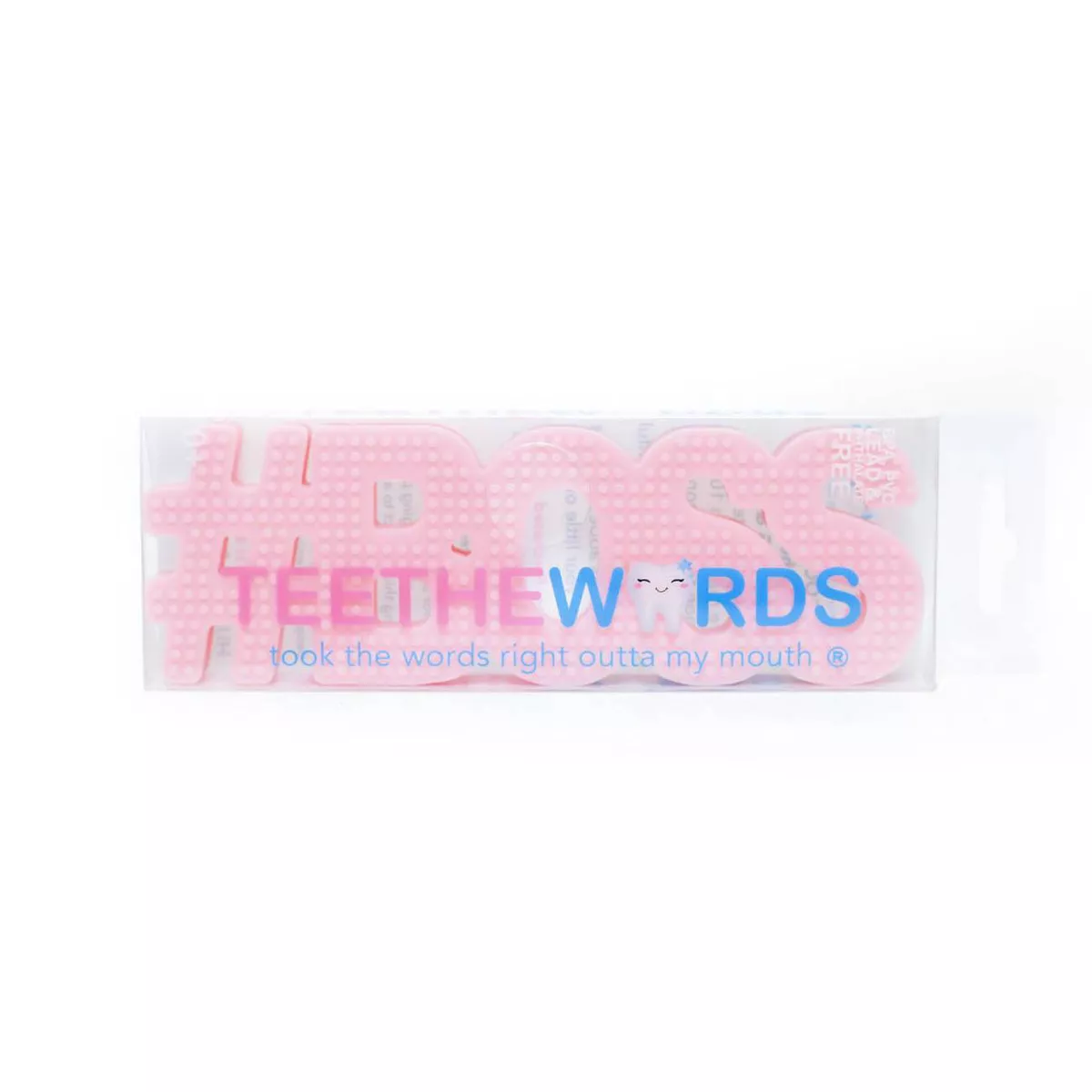 Hudson & Heart Company #Boss Teetheword Baby Teether - Pink 2.9oz