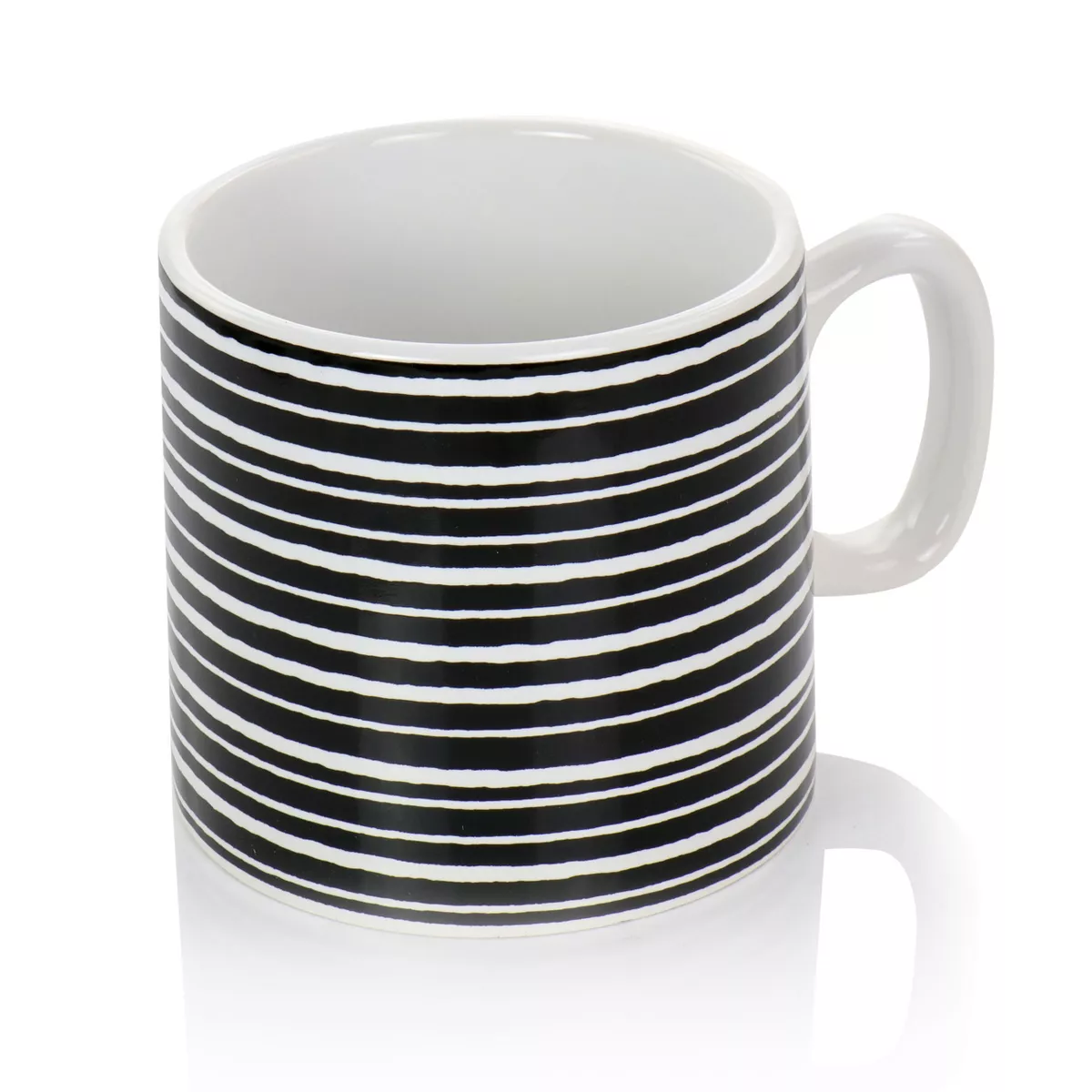 Mr. Coffee Napoli Caffe 4 Piece 17 Ounce Stoneware Assorted Mug Set in Black