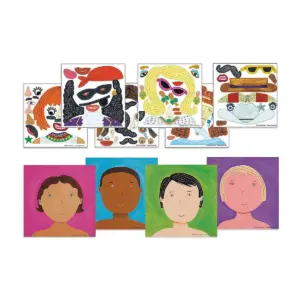 MindWare Funny Faces Reusable Sticker Tote - Stickers - 84 Pieces