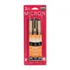 3pk Micron Archival Ink Multi-Size Tip Pen Set - Black