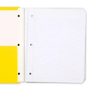 Composition Notebook College Ruled Trifold 2-Pocket Folder Yellow - Five Star