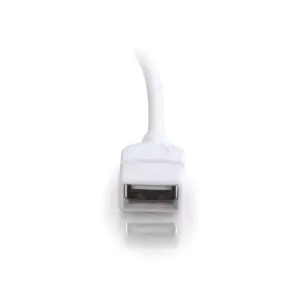 C2G 3m USB Extension Cable - USB 2.0 A to A - Male to Female - 10ft White - Type A Male - Type A Female - 9.84ft - White