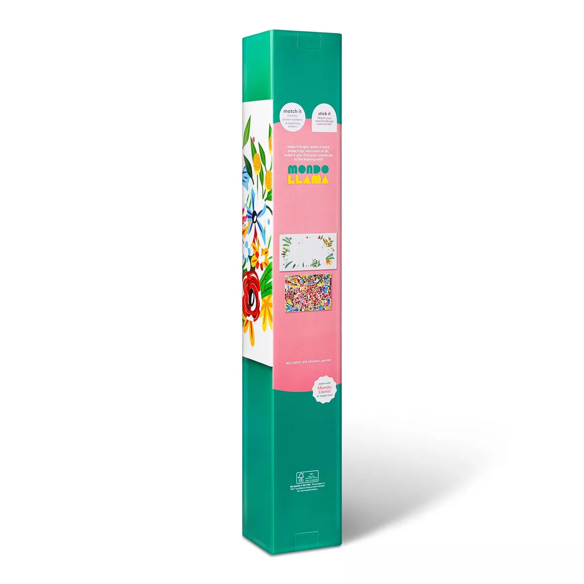 Sticker-By-Number Poster Kit Floral - Mondo Llama™