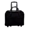 McKlein Willowbrook 15" Leather Patented Detachable - Wheeled Ladies' Laptop Briefcase (Black)