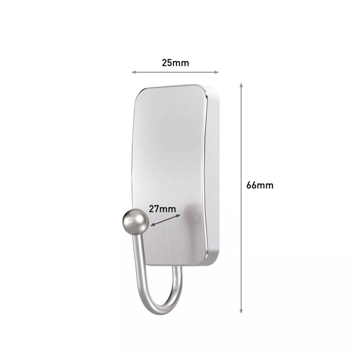 Command Small Brushed Nickel Hooks