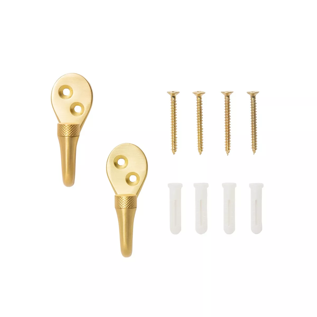 2pk Knurled Single Prong Hook - Threshold™