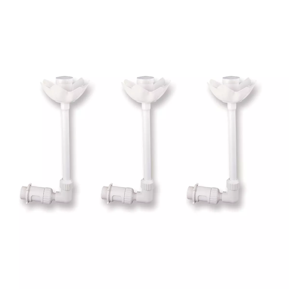 JED Pool Tools 90-930 Lotus Flower 2 Tier Outdoor Backyard Adjustable Above and In Ground Swimming Pool Spray Waterfall Fountain (3 Pack)