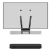 Sonos Beam Compact Smart Sound Bar with Flexson TV Mount Attachment (Black)