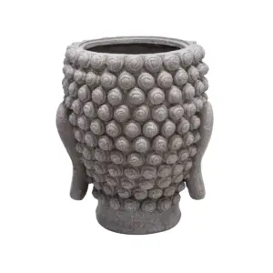 Buddha Head Planter Gray - Sagebrook Home