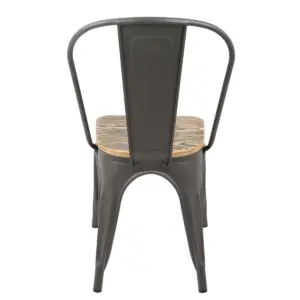 Set of 2 Oregon Industrial Farmhouse Stackable Dining Chair Brown - LumiSource