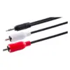 Philips 6' Y-Adapter Audio Cable. 3.5MM - Red/White