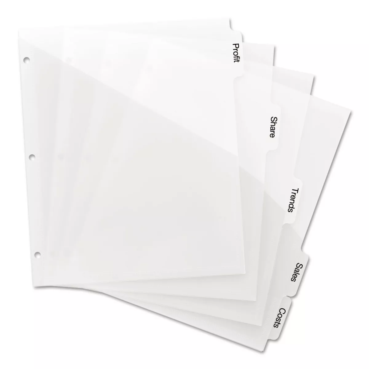 Avery Index Maker Print & Apply Clear Label Plastic Dividers 5-Tab Letter 23120