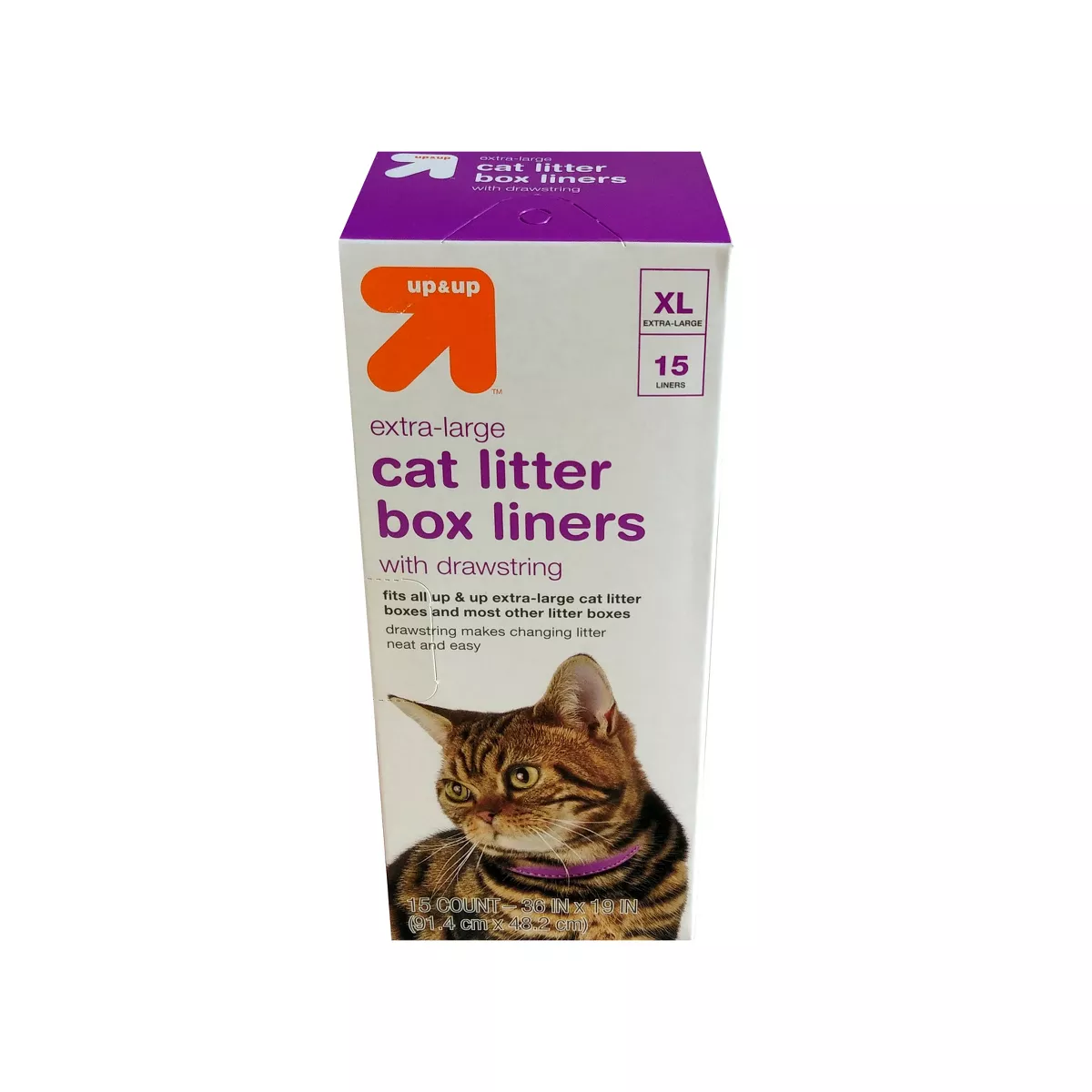 Cat Litter Box Drawstring Liners - XL - 1.18mil - up & up™
