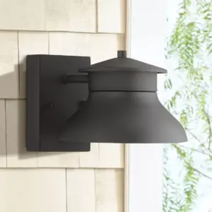 John Timberland Modern Outdoor Wall Light Fixture LED Black 5