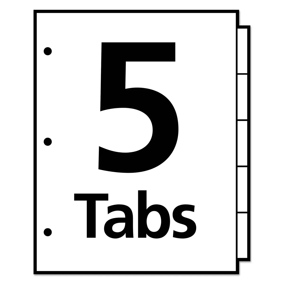 Avery Insertable Big Tab Dividers 5-Tab Letter 23281