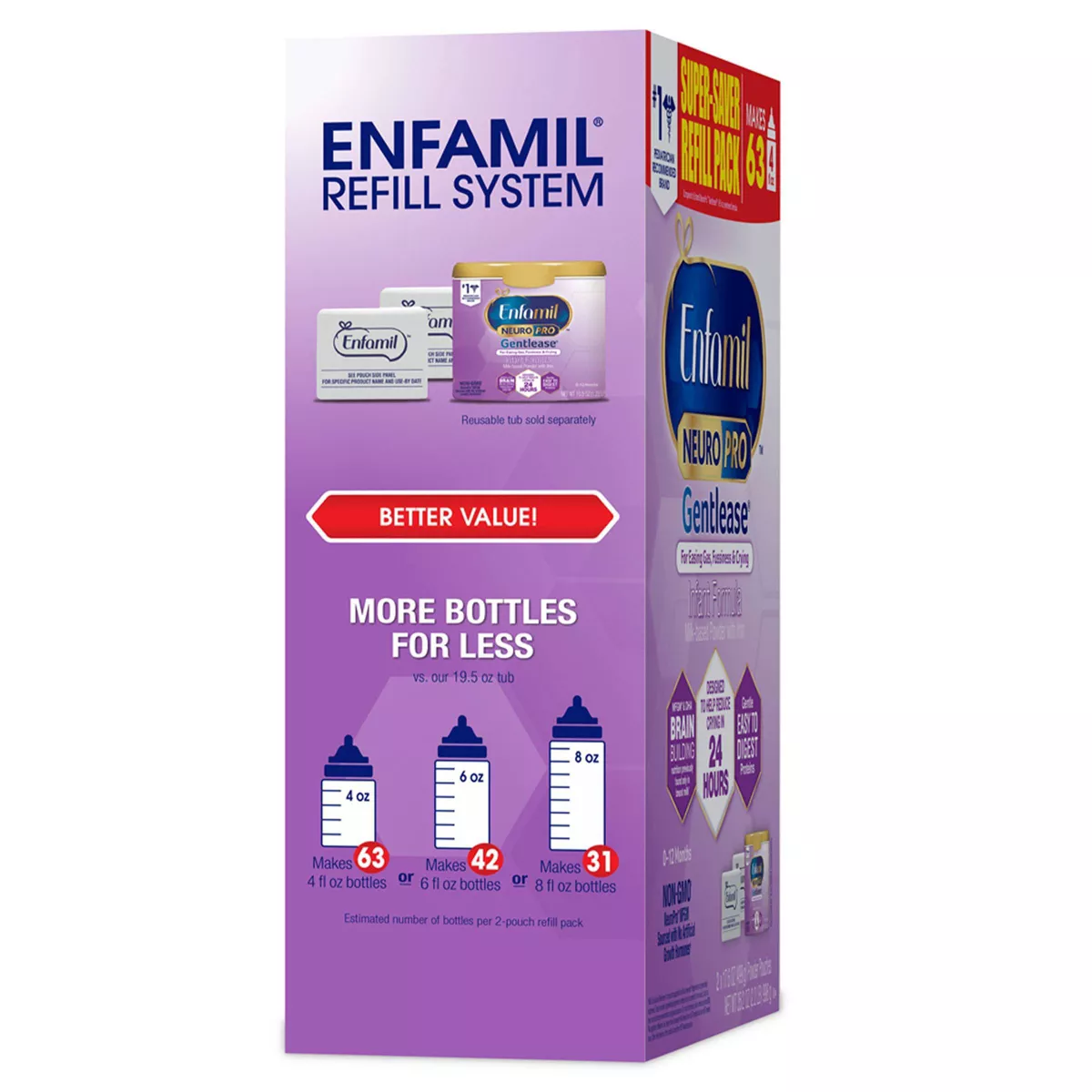 Enfamil NeuroPro Gentlease Formula Powder XL Refill Box - 35.2oz