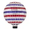 Alpine 11" Patriotic Stars and Stripes Glass Gazing Globe